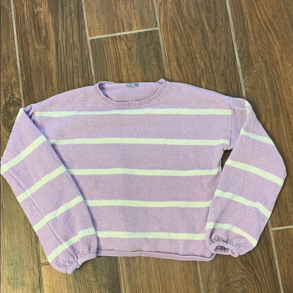 NWOT Charlotte Russe Velvet Striped Sweater